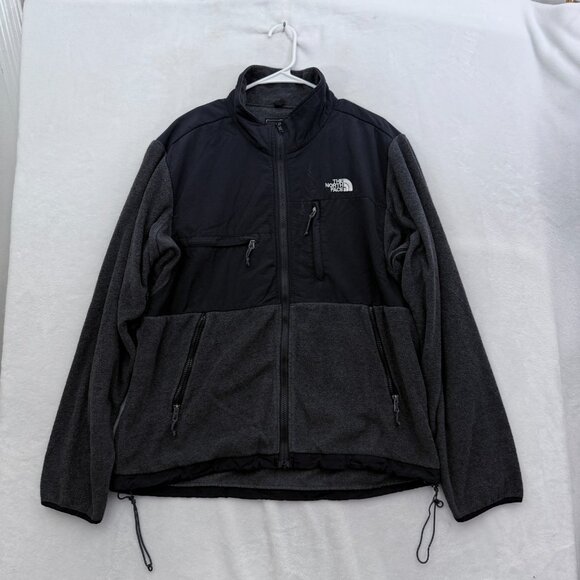 The North Face Denali Jacket Mens XL Gray Full Zip Fleece Bomber Lightweight - Picture 1 of 12